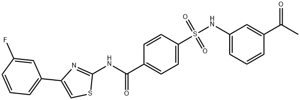 Benzamide, 4-[[(3-acetylphenyl)amino]sulfonyl]-N-[4-(3-fluorophenyl)-2-thiazolyl]- Structural
