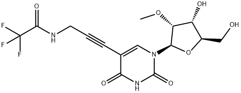 Uridine, 2'-O-methyl-5-[3-[(trifluoroacetyl)amino]-1-propynyl]- (9CI) Structural