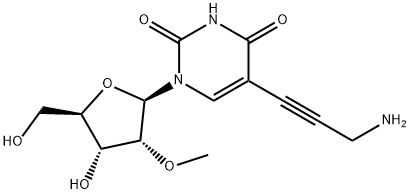 Uridine, 5-(3-amino-1-propynyl)-2'-O-methyl- (9CI) Structural