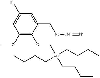 Benzene, 1-(azidomethyl)-5-bromo-3-methoxy-2-[(tributylstannyl)methoxy]- Structural