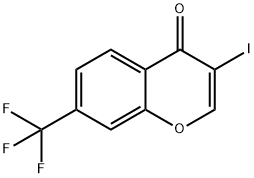 4H-1-Benzopyran-4-one, 3-iodo-7-(trifluoromethyl)- Structural