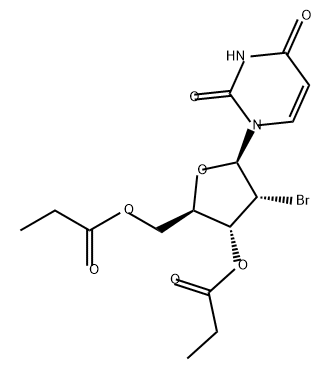Uridine, 2'-bromo-2'-deoxy-, 3',5'-dipropanoate (9CI) Structural