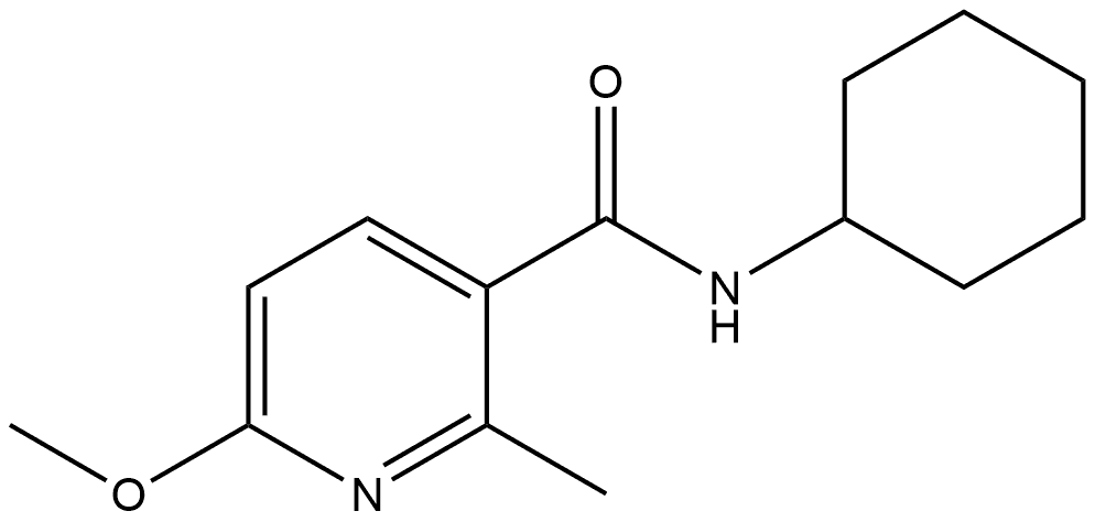 N-cyclohexyl-6-methoxy-2-methylnicotinamide Structural