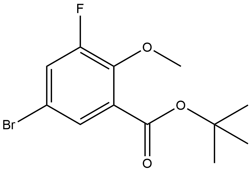 tert-butyl 5-bromo-3-fluoro-2-methoxybenzoate Structural