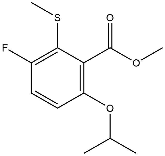 Methyl 3-fluoro-6-isopropoxy-2-(methylthio)benzoate Structural