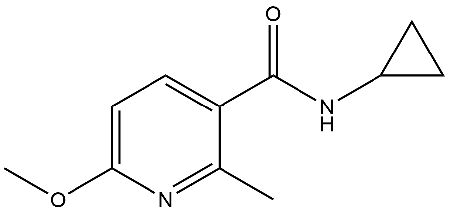 N-cyclopropyl-6-methoxy-2-methylnicotinamide Structural