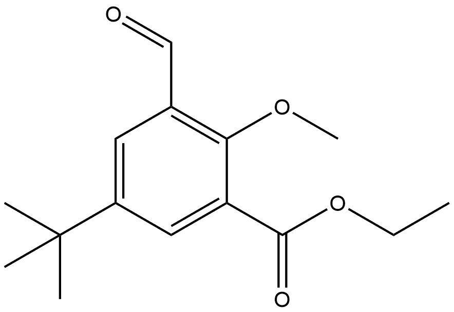 Ethyl 5-(tert-butyl)-3-formyl-2-methoxybenzoate Structural