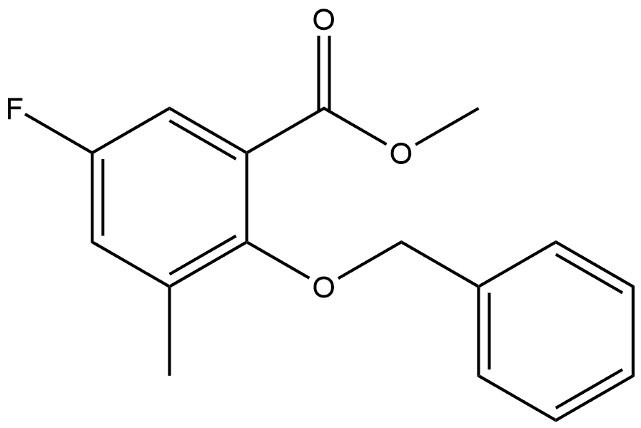 Methyl 2-(benzyloxy)-5-fluoro-3-methylbenzoate Structural