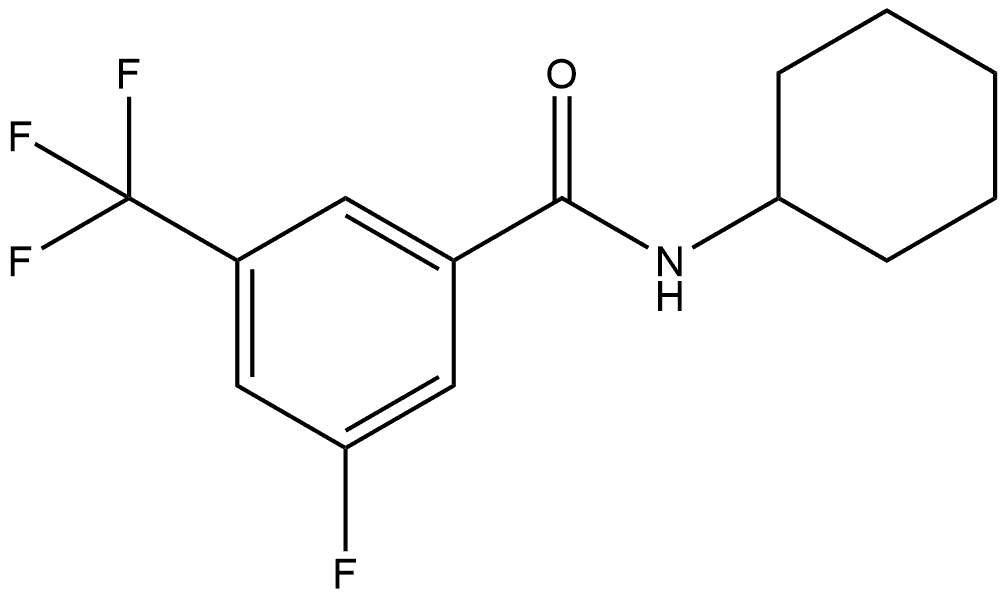 N-cyclohexyl-3-fluoro-5-(trifluoromethyl)benzamide Structural