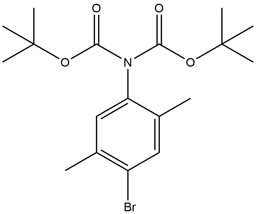 4-(N,N- di-tert-butoxycarbonylamino)-2,5-dimethyl) bromobenzene Structural