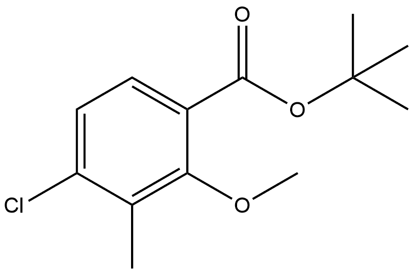 tert-butyl 4-chloro-2-methoxy-3-methylbenzoate Structural