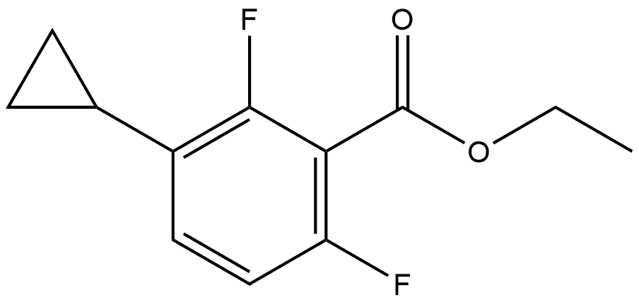 Ethyl 3-cyclopropyl-2,6-difluorobenzoate Structural