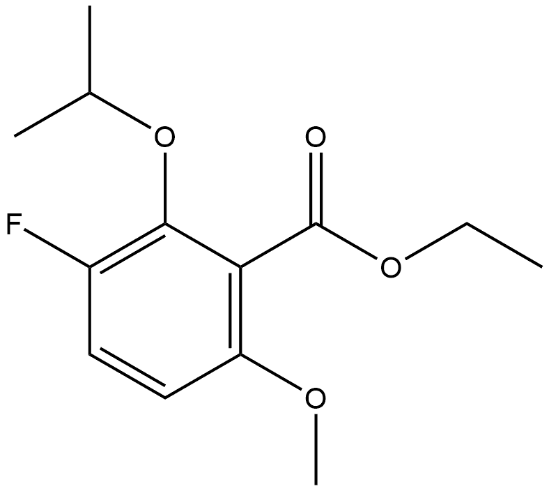 Ethyl 3-fluoro-2-isopropoxy-6-methoxybenzoate Structural