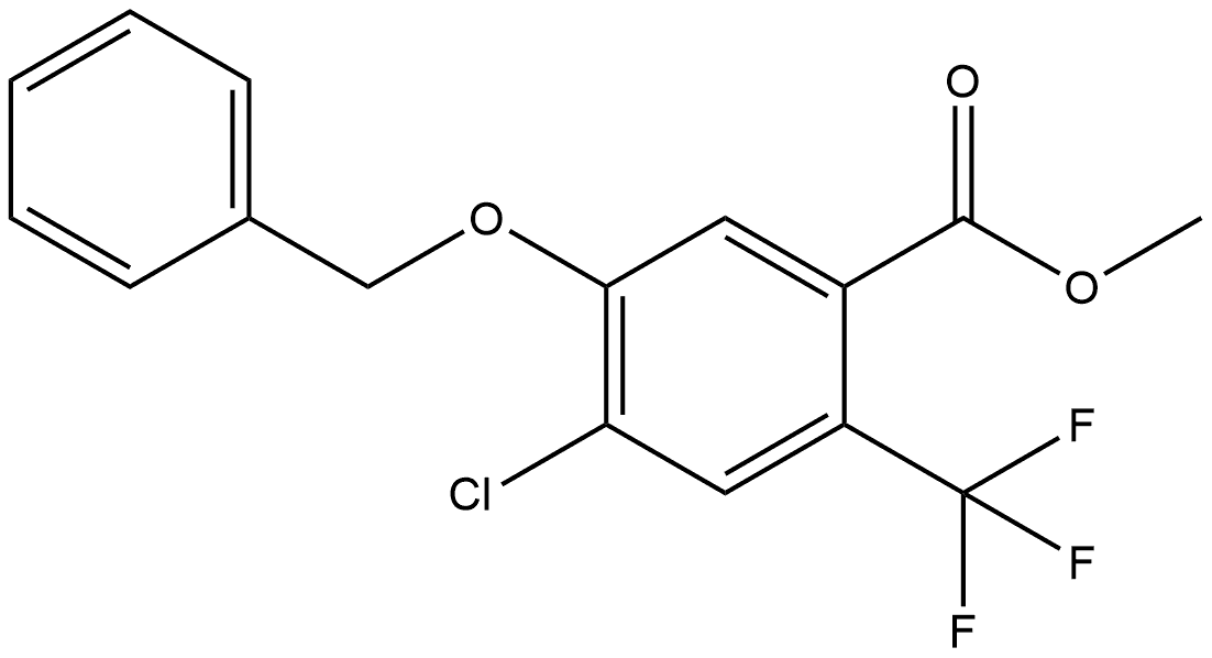 Methyl 5-(benzyloxy)-4-chloro-2-(trifluoromethyl)benzoate Structural