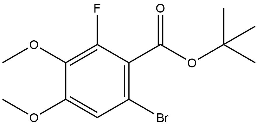 Tert-butyl 6-bromo-2-fluoro-3,4-dimethoxybenzoate Structural