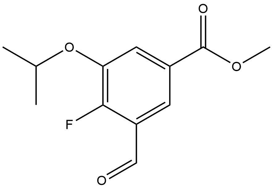 Methyl 4-fluoro-3-formyl-5-isopropoxybenzoate Structural