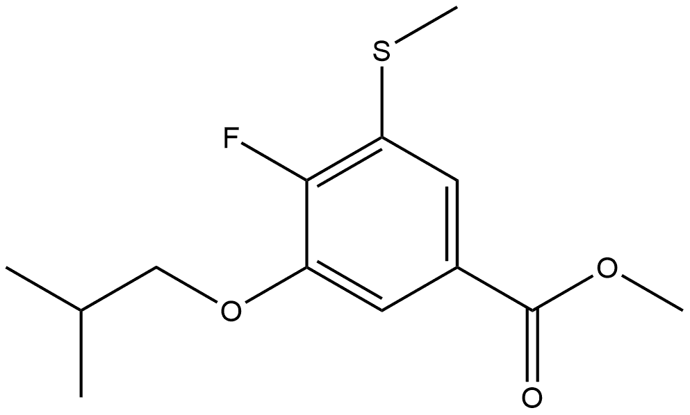 Methyl 4-fluoro-3-isobutoxy-5-(methylthio)benzoate Structural