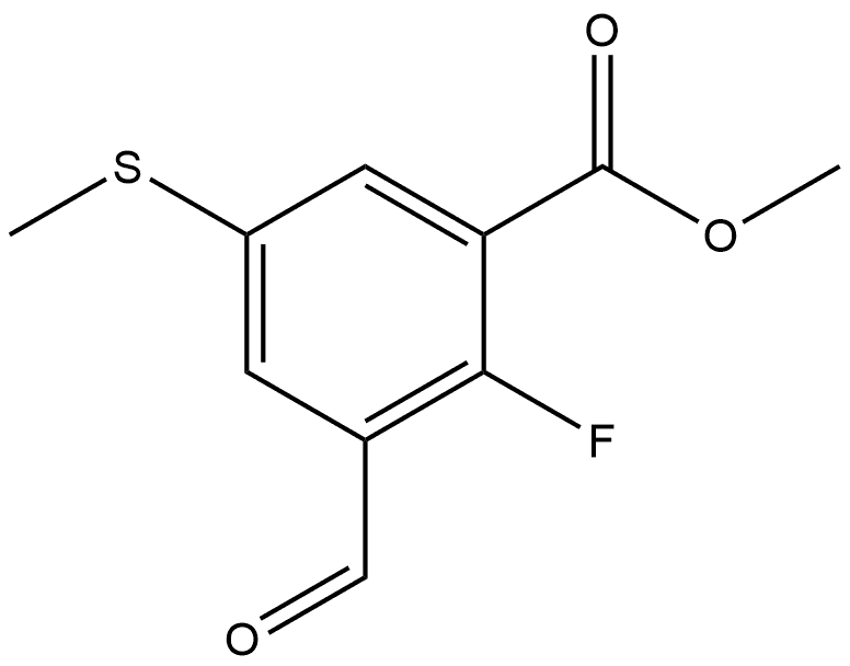 Methyl 2-fluoro-3-formyl-5-(methylthio)benzoate Structural