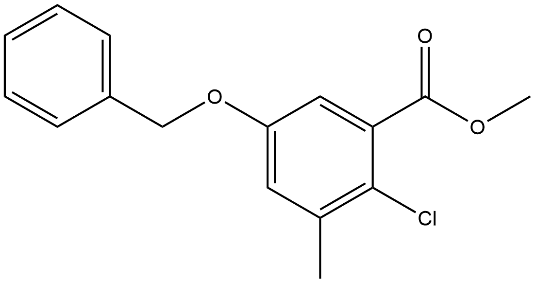 methyl 5-(benzyloxy)-2-chloro-3-methylbenzoate Structural