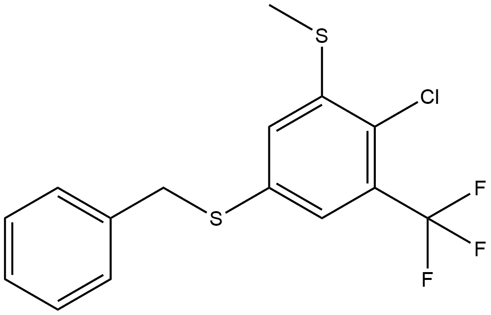 benzyl(4-chloro-3-(methylthio)-5-(trifluoromethyl)phenyl)sulfane Structural