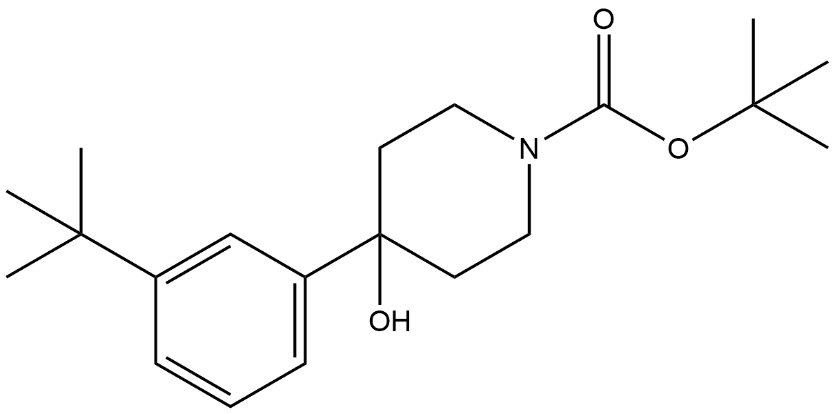 tert-butyl 4-(3-(tert-butyl)phenyl)-4-hydroxypiperidine-1-carboxylate Structural