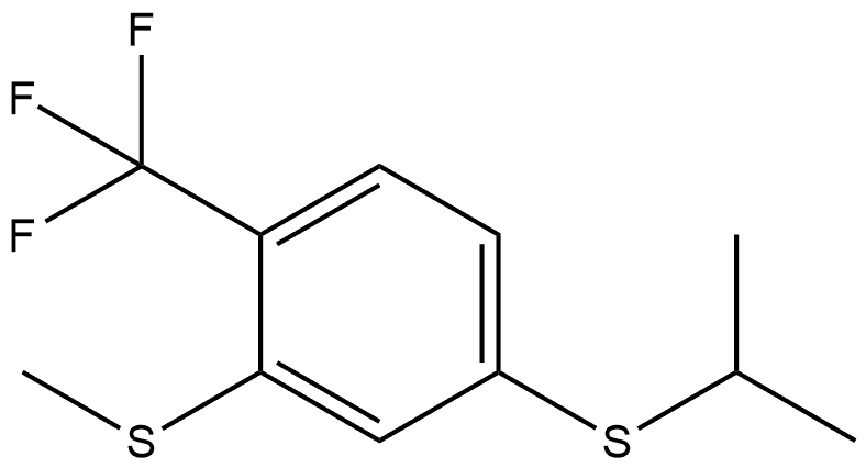 isopropyl(3-(methylthio)-4-(trifluoromethyl)phenyl)sulfane Structural