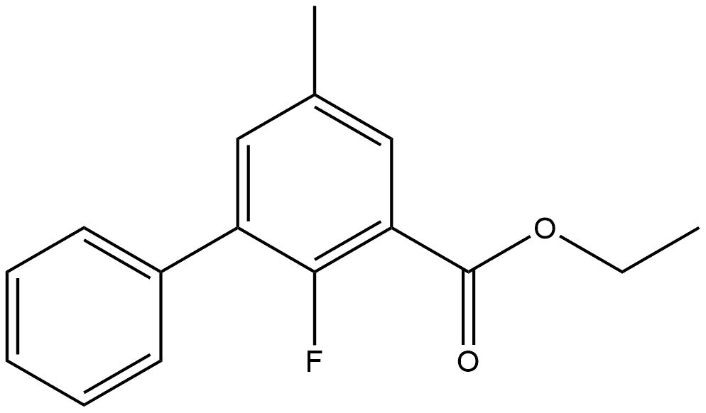 Ethyl 2-fluoro-5-methyl-[1,1'-biphenyl]-3-carboxylate Structural