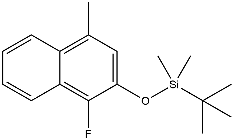 tert-butyl((1-fluoro-4-methylnaphthalen-2-yl)oxy)dimethylsilane Structural