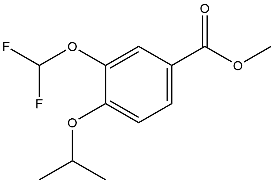 methyl 3-(difluoromethoxy)-4-isopropoxybenzoate Structural