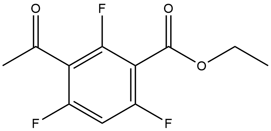 ethyl 3-acetyl-2,4,6-trifluorobenzoate Structural