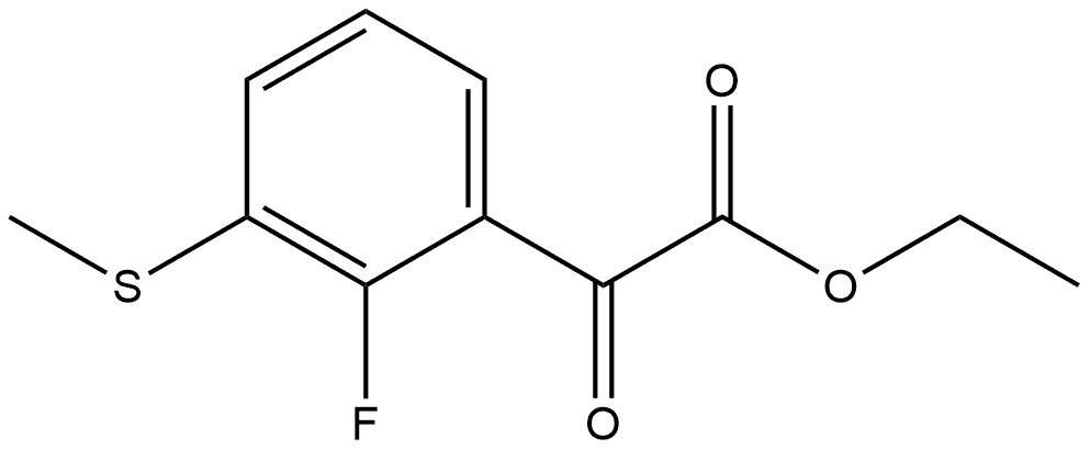 ethyl 2-(2-fluoro-3-(methylthio)phenyl)-2-oxoacetate Structural