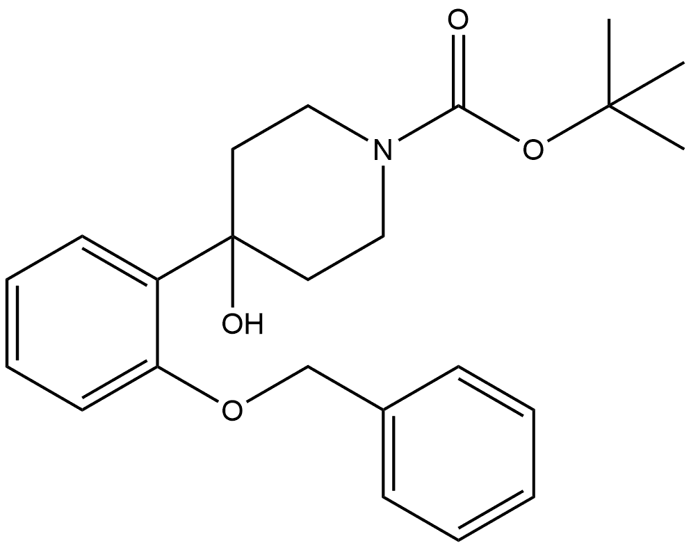 tert-butyl 4-(2-(benzyloxy)phenyl)-4-hydroxypiperidine-1-carboxylate Structural