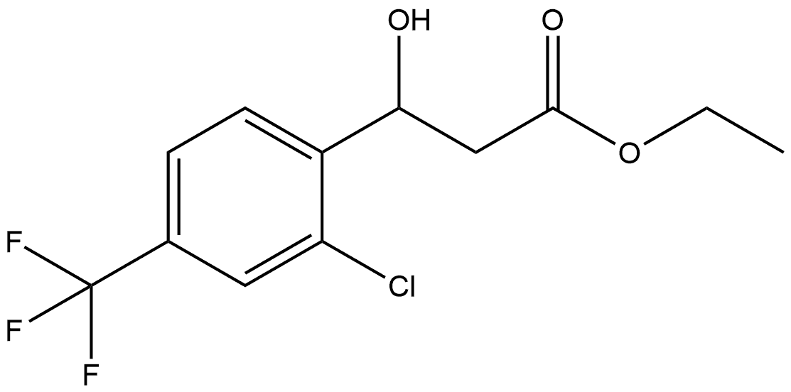 ethyl 3-(2-chloro-4-(trifluoromethyl)phenyl)-3-hydroxypropanoate Structural