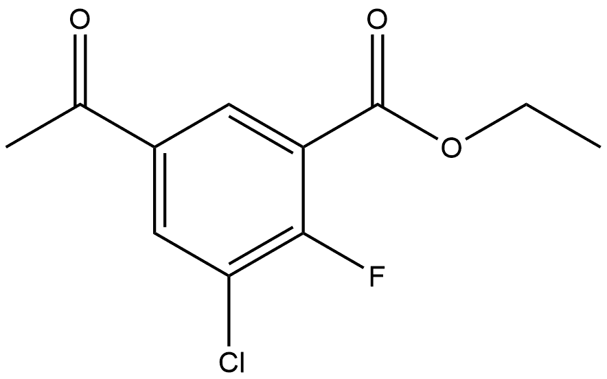ethyl 5-acetyl-3-chloro-2-fluorobenzoate Structural