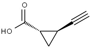 rel-(1R,2R)-2-Ethynylcyclopropane-1-carboxylic acid Structural