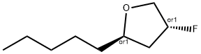 Furan, 4-fluorotetrahydro-2-pentyl-, (2R,4R)-rel- (9CI) Structural