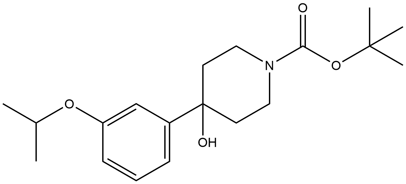 tert-butyl 4-hydroxy-4-(3-isopropoxyphenyl)piperidine-1-carboxylate Structural