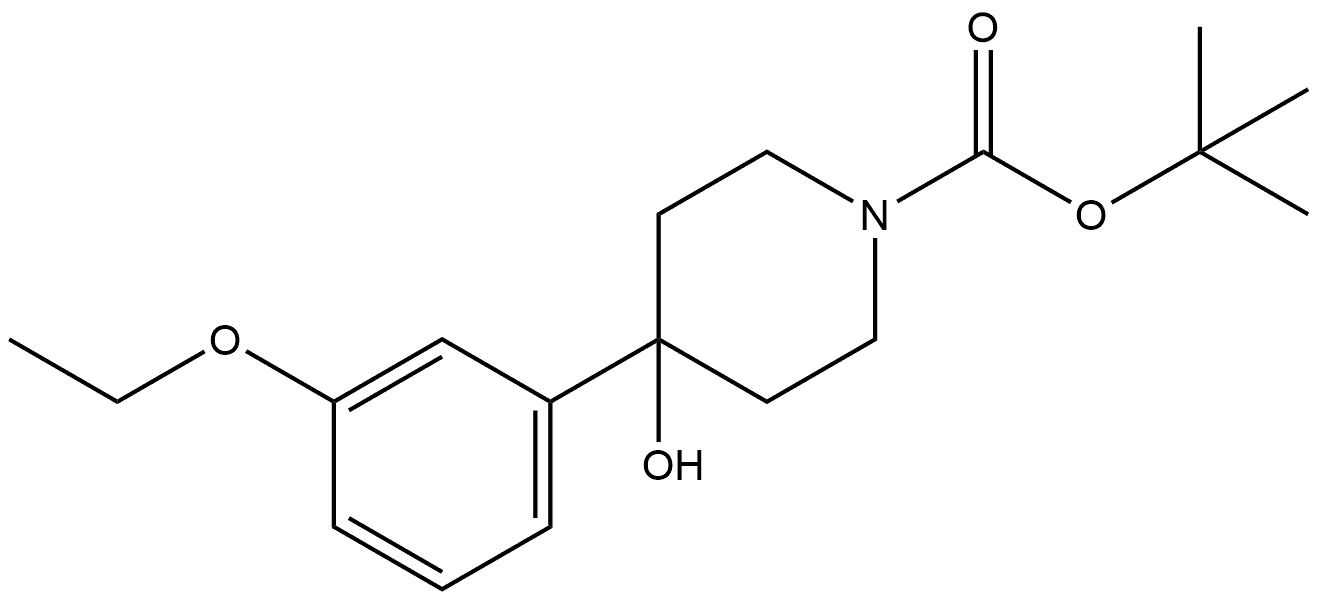tert-butyl 4-(3-ethoxyphenyl)-4-hydroxypiperidine-1-carboxylate Structural