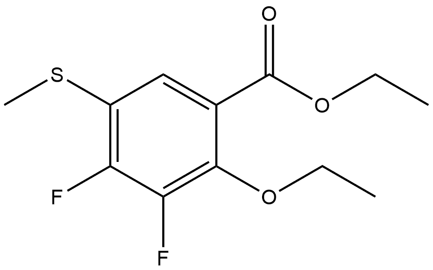 Ethyl 2-ethoxy-3,4-difluoro-5-(methylthio)benzoate Structural