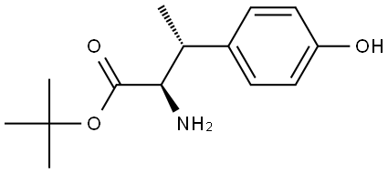 rel-(2R,3R)-2-Amino-3-(4-hydroxy-phenyl)-butyric acid tert-butyl ester Structural