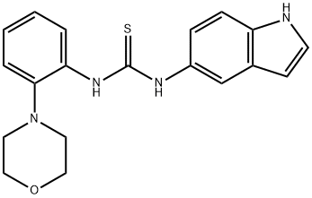 N-(1H-indol-5-yl)-N''-(2-morpholinophenyl)thiourea Structural
