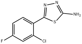 5-(2-chloro-4-fluorophenyl)-1,3,4-thiadiazol-2-amine Structural