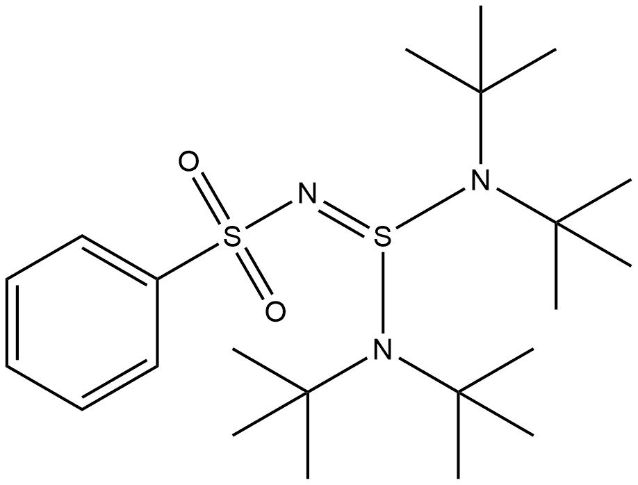 Benzenesulfonamide, N-[bis[bis(1,1-dimethylethyl)amino]-λ4-sulfanylidene]- Structural