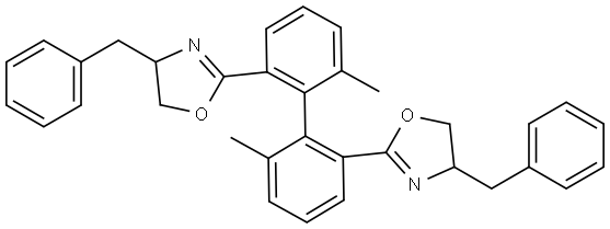 Oxazole, 2,2′-[(1R)-6,6′-dimethyl[1,1′-biphenyl]-2,2′-diyl]bis[4,5-dihydro-4-(phenylmethyl)-, (4S,4′S)- Structural