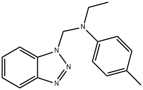 N-(1H-1,2,3-Benzotriazol-1-ylmethyl)-N-ethyl-4-methylaniline Structural