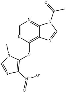 Ethanone, 1-[6-[(1-methyl-4-nitro-1H-imidazol-5-yl)thio]-9H-purin-9-yl]- Structural