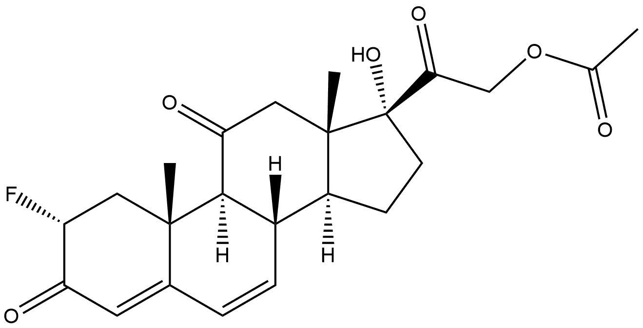 Pregna-4,6-diene-3,11,20-trione, 21-(acetyloxy)-2-fluoro-17-hydroxy-, (2α)- (9CI) Structural