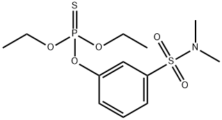 Phosphorothioic acid, O,O-diethyl ester, O-ester with m-hydroxy-N,N-dimethylbenzenesulfonamide (8CI) Structural