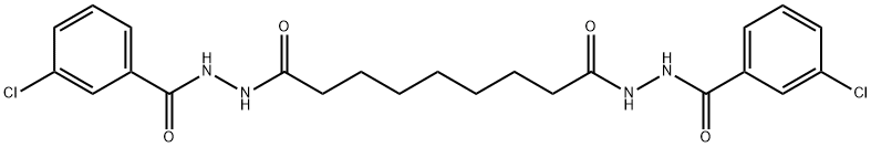 N'1,N'9-bis(3-chlorobenzoyl)nonanedihydrazide Structural