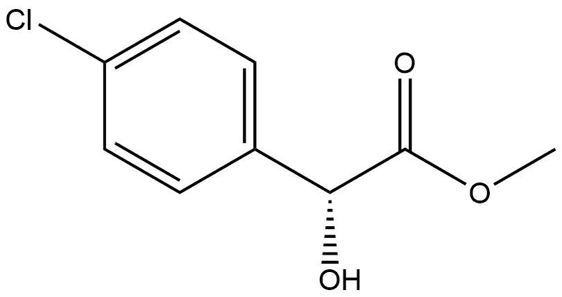 Benzeneacetic acid, 4-chloro-α-hydroxy-, methyl ester, (αR)- Structural
